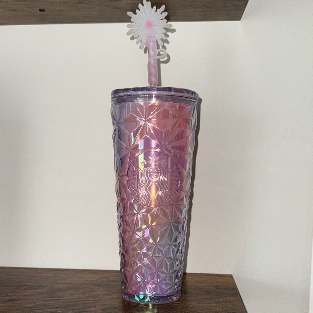 Starbucks Wicked Glinda Prism Iridescent Tumbler with Straw